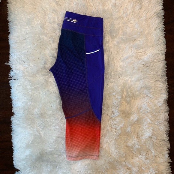 Athleta Pants - Athleta Capri Sz Small Purple/Orange